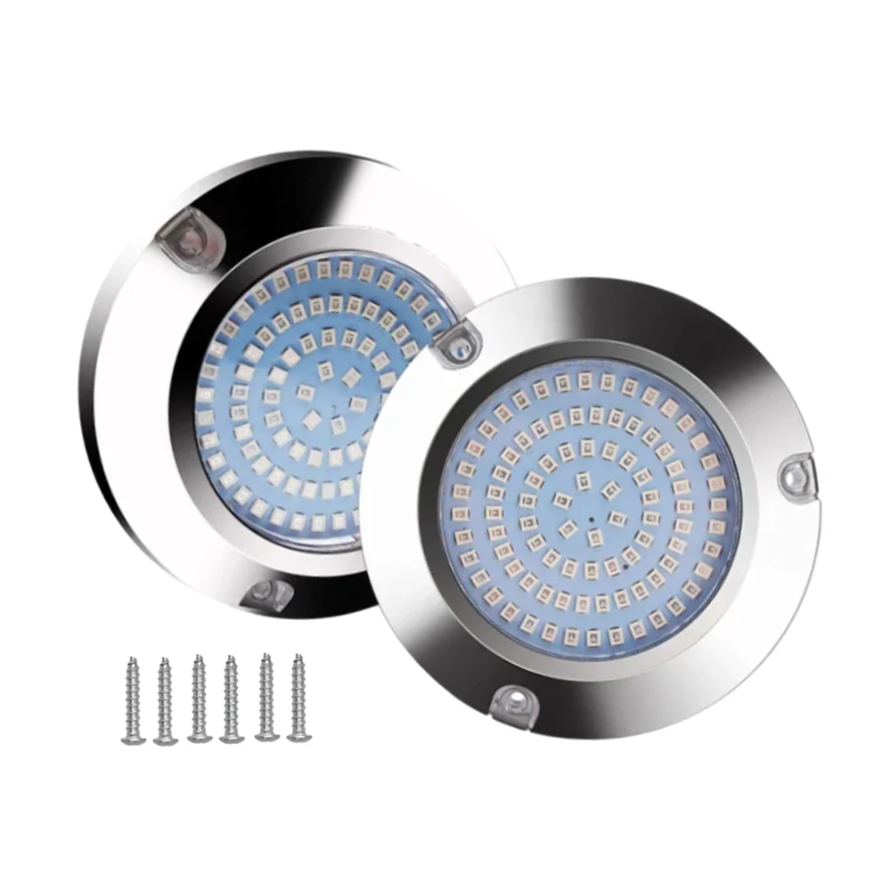 2pcs Round Marine LED Yacht Light Waterproof Design Long-lasting Construction Round Marine LED Lights Super Bright Light