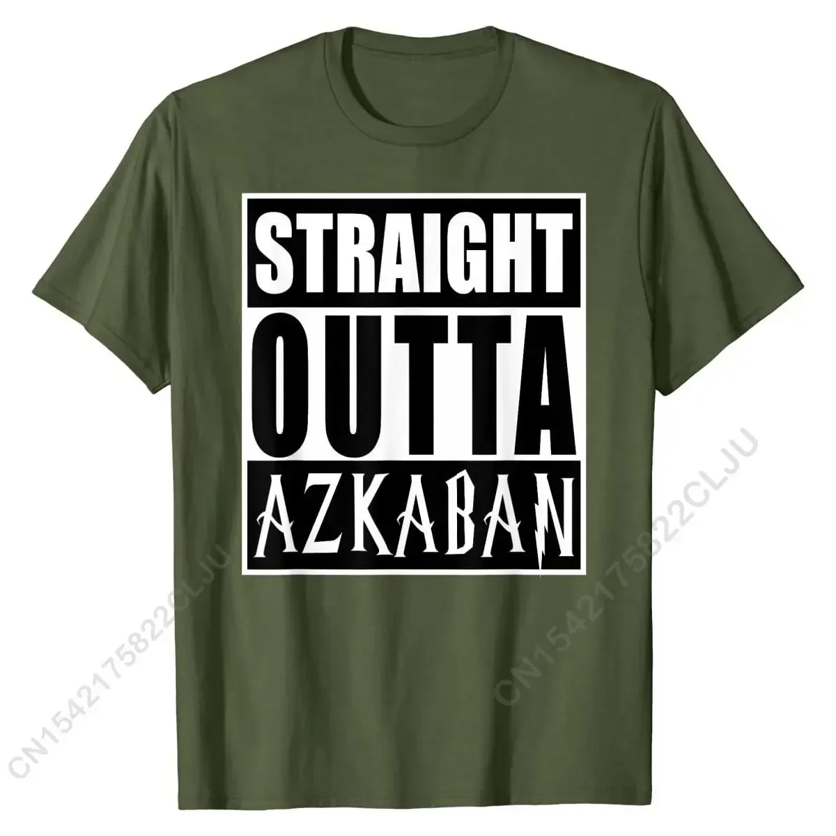 เสื้อยืดลายกราฟิคตลก azkaban แบบเข้ารูปเสื้อยืดผ้าฝ้ายสำหรับผู้ชาย