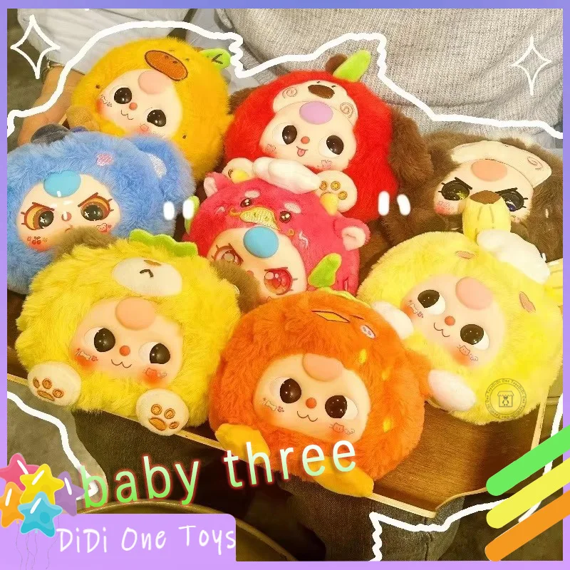 2025 New Baby Three Truly Spoiling You Fruit Elements Series Blind Box Soft Vinyl Doll Throw Pillow Toys Trendy Girl Gift