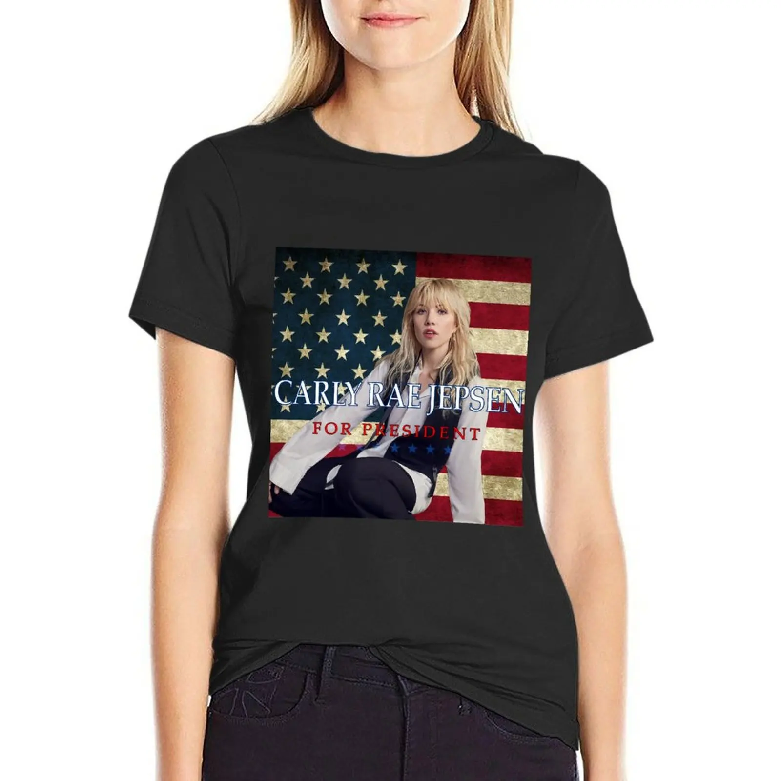 Carly For President 2024 T-Shirt summer tops vintage clothes funny kawaii clothes tight shirts for Women