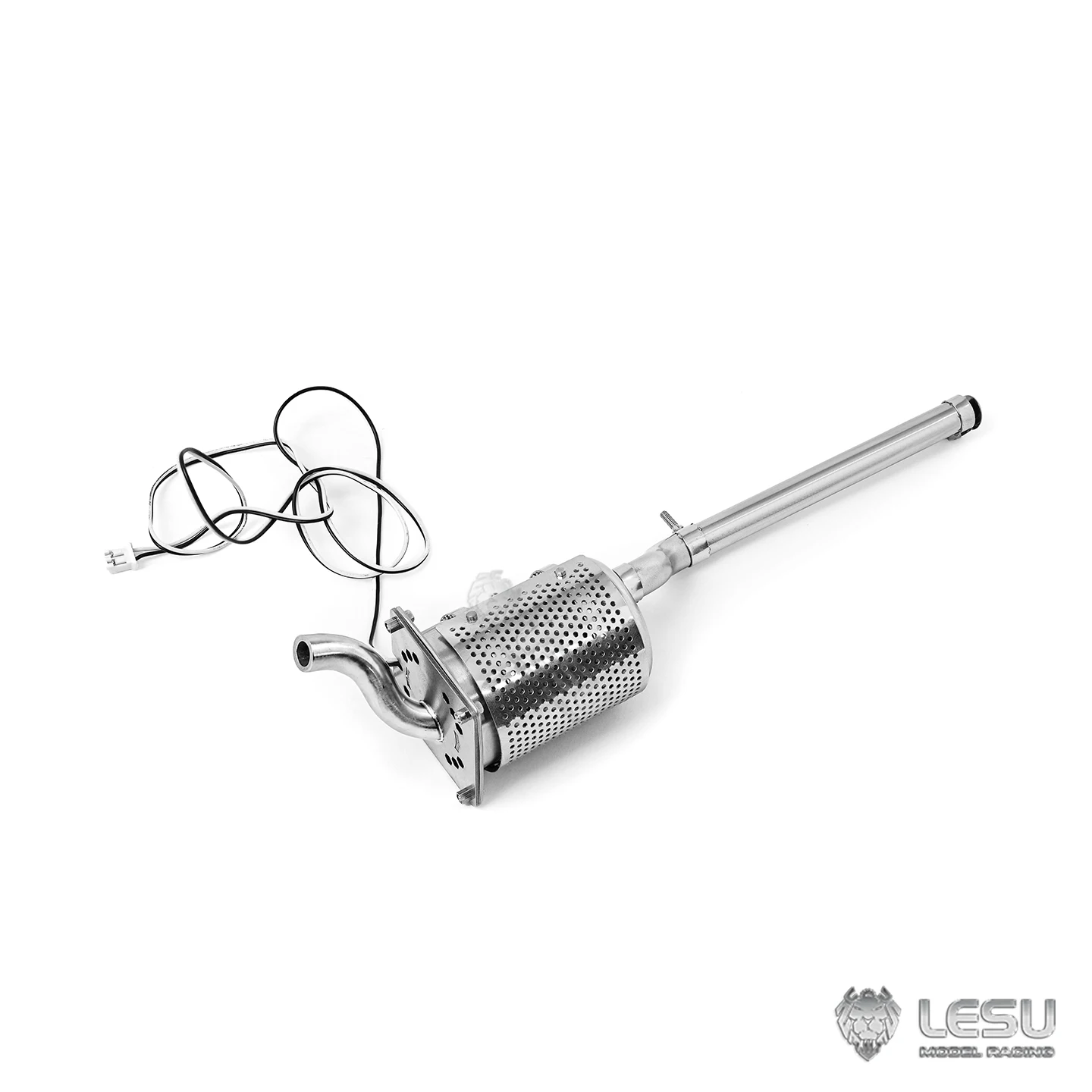 LESU 1/16 All-Metal Scale Exhaust Stack with Built-in Speaker; Exhaust Flap Opens When Sound System Activates