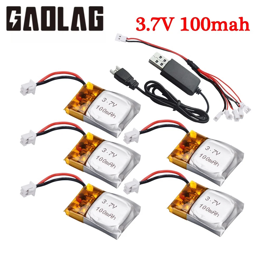 3.7V 100Mah Akumulator USB Ładowarka Części zamienne do Wltoys V272 V282 V292 JXD JD395 Hubsan H111 RC Helicopter Quadcopter Battery