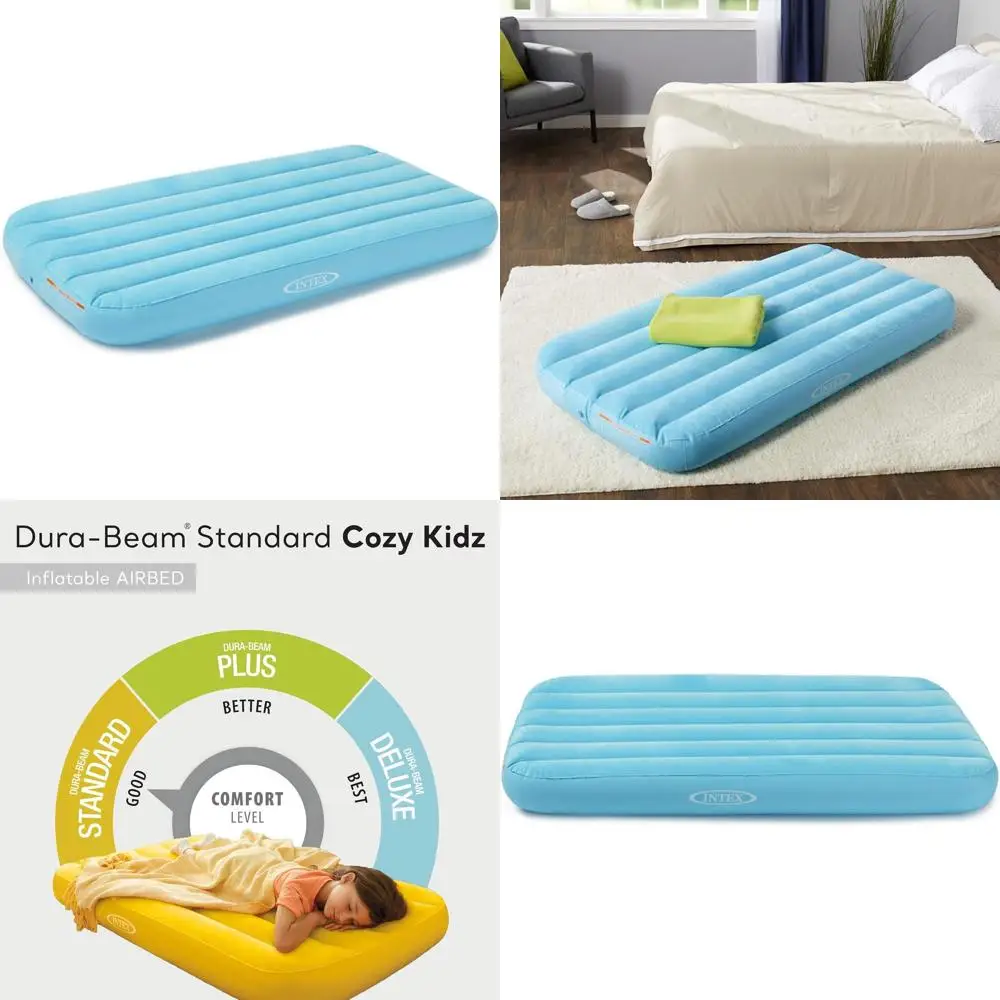 

Портативный надувной стол-кровать для детей с мягкой поверхностью и сумкой для переноски - 34,5 x 62 x 7