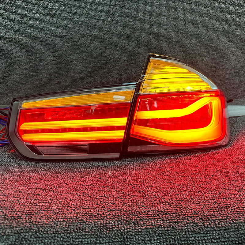 12-18BMW 3 series F30F35 taillight assembly 318 320 328 M3 modified LED taillight on white background