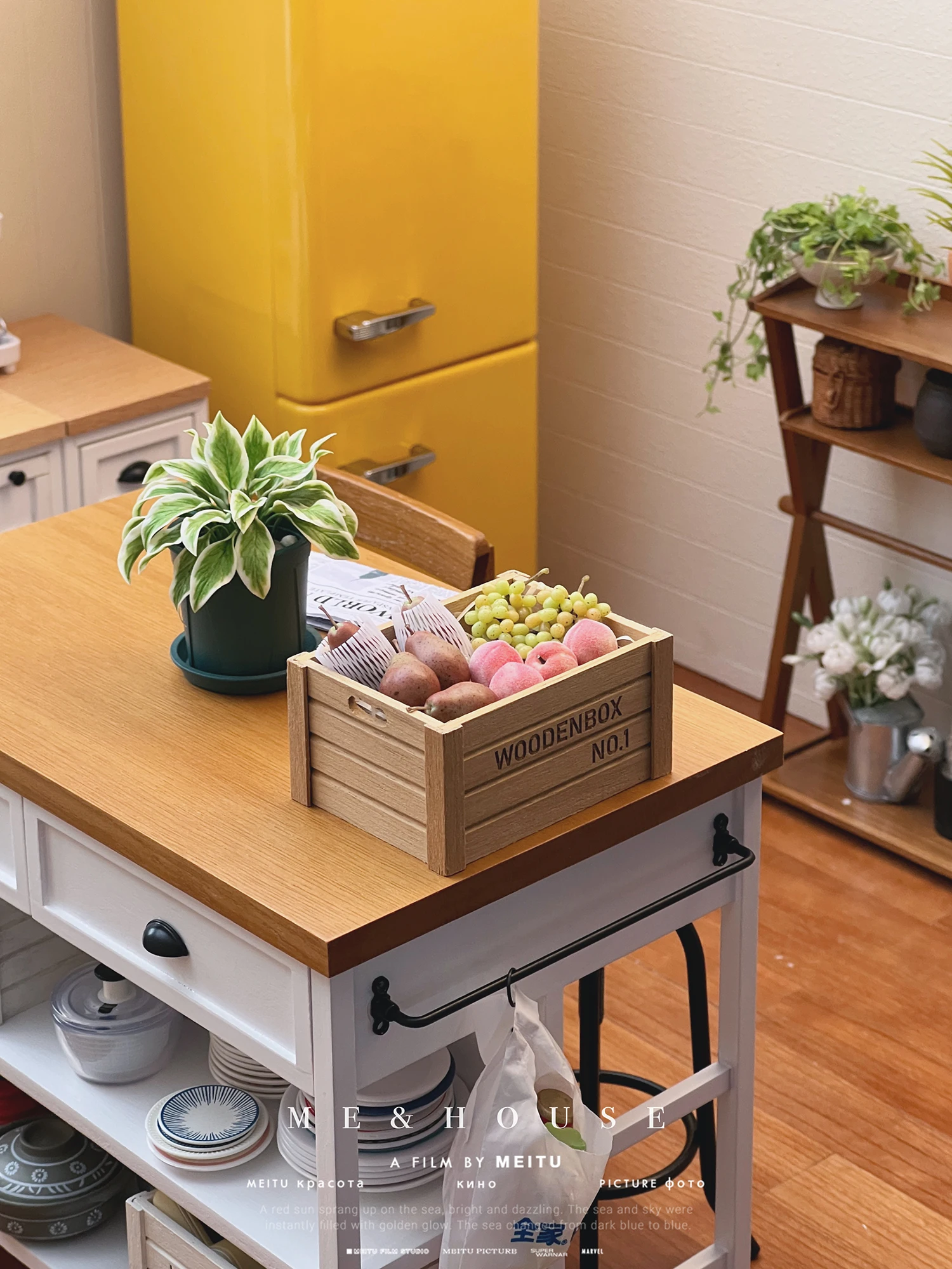 1/6 인형 집 모델 가구 액세서리, 미니 모델 보관, 나무 상자