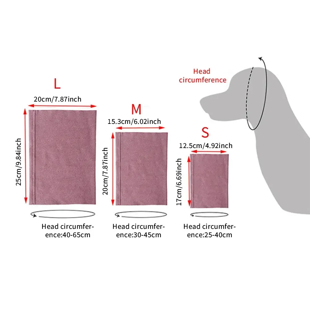 Dog Grooming Earmuff Warm Headband Ear Cover Neck Hat Noise Cancel Scarf Collar Soundproof Anxiety Pet Bath Quiet Dry HeadSleeve