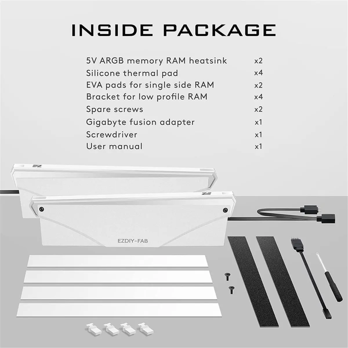 5V ARGB Memory RAM Cooler DDR Heatsink for DIY PC Game MOD DDR3 DDR4