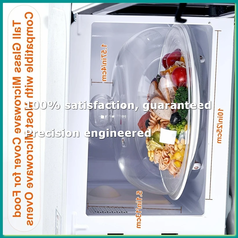 

Крышка для микроволновой печи из высокопрочного боросиликатного стекла, не содержащая пластика, для защиты от брызг (10 дюймов)-A07G