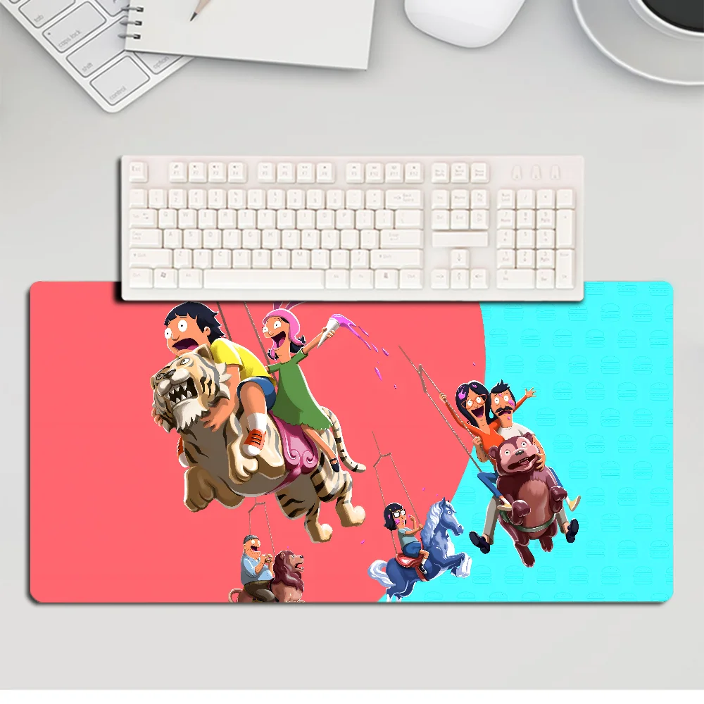 Anime Bobs B-Burgers Mousepad Large Gaming Mouse Pad LockEdge Thickened Computer Keyboard Table Desk Mat