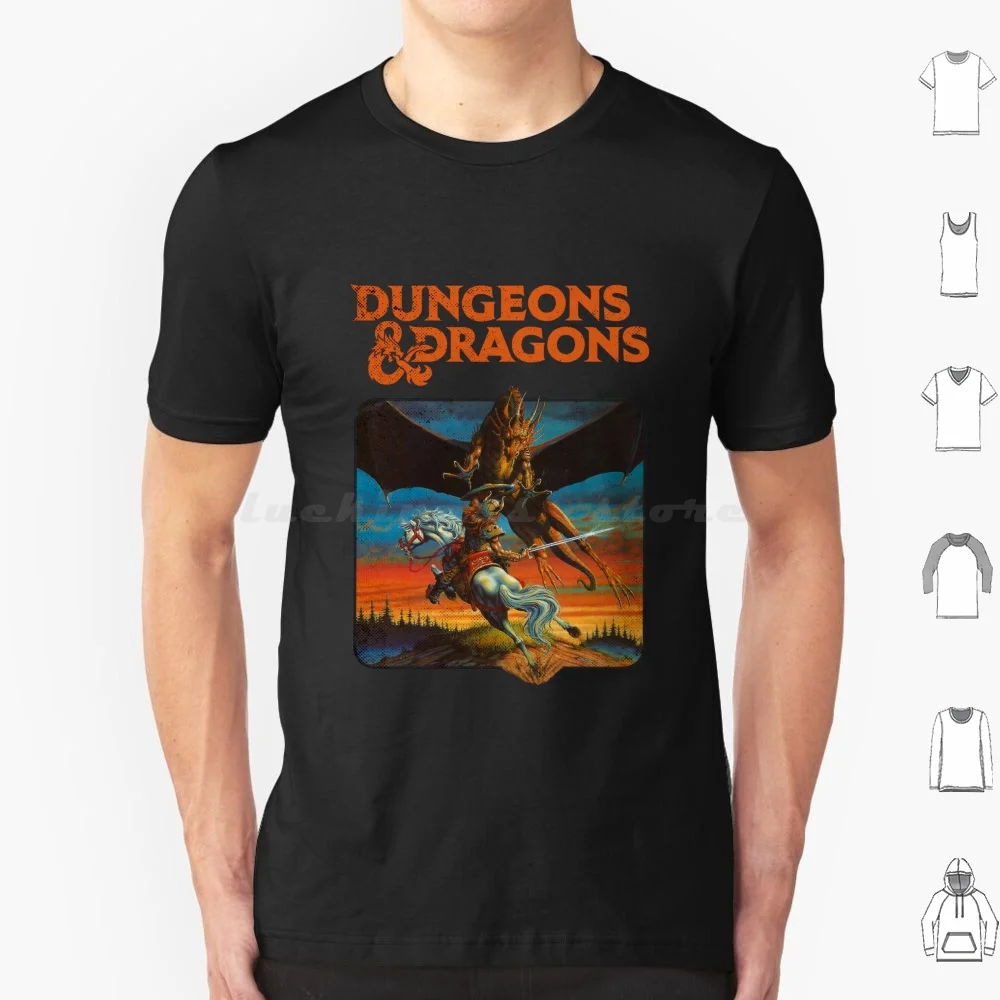 تي شيرت أنيمي The and Cute المفضل 6xl قطن تي شيرت رائع Dnd Rpg D 20 منضدية المهوس الألعاب Nerd Master