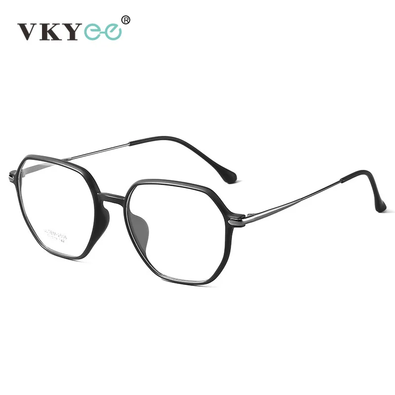 VICKY Simple New Fashion Personalized Geometric Design Polygonal Frames Anti-Blue Light Glasses Customizable Prescription