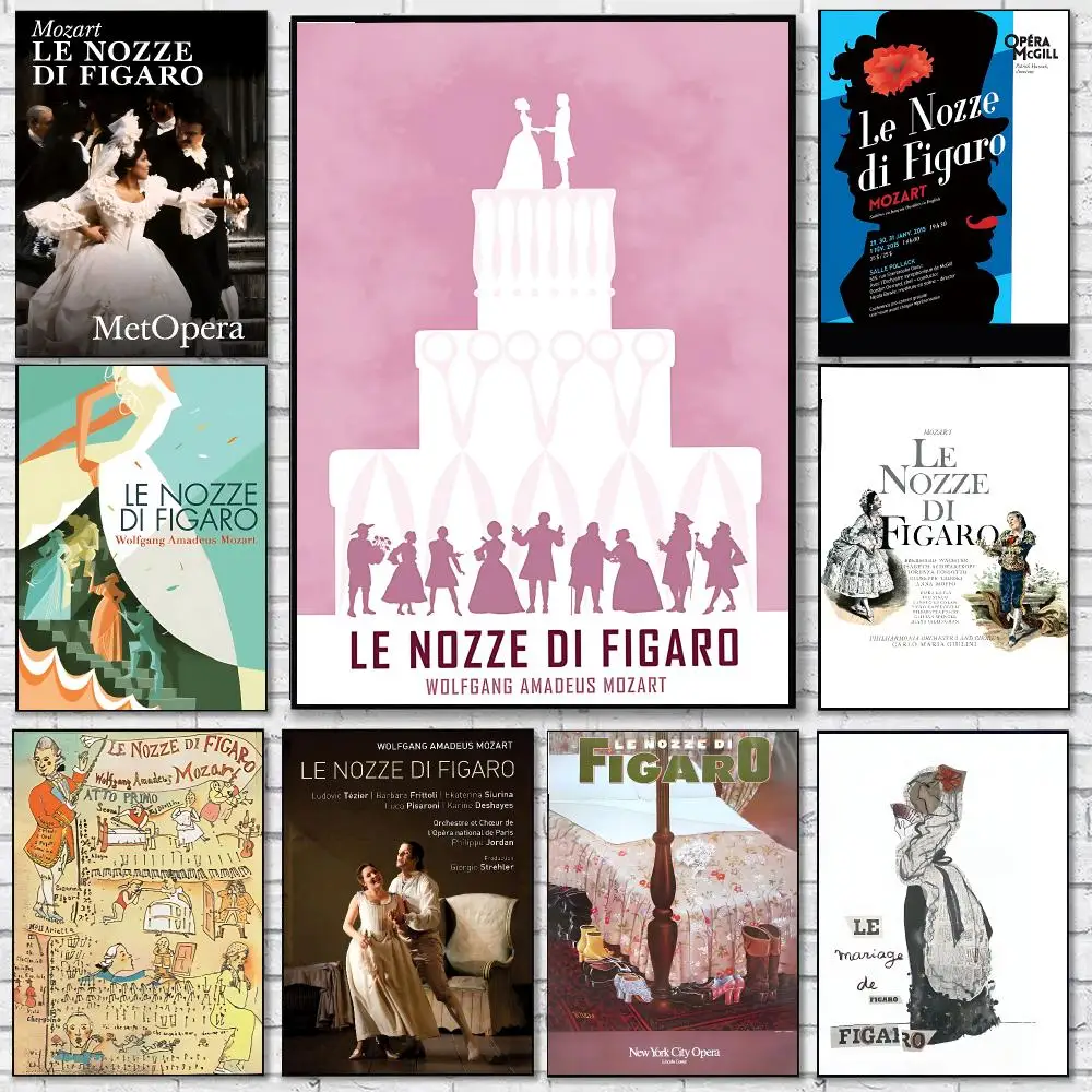 opera Le Nozze di Figaro Poster Trendy Classic hot HD Self-Adhesive Waterproof Art Poster Room Decor New Arrival On Sale