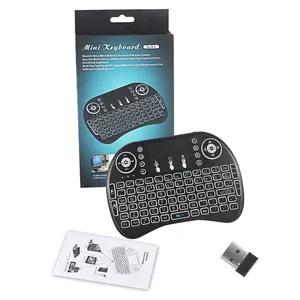 I8 ميني لوحة مفاتيح لاسلكية خلفية 2.4G الهواء ماوس التحكم عن بعد لمس للذكية الروبوت التلفزيون مربع كمبيوتر سطح المكتب أعلى 12 مبيعات مضيئة اللاسلكية لوحة المفاتيح والماوس - No1