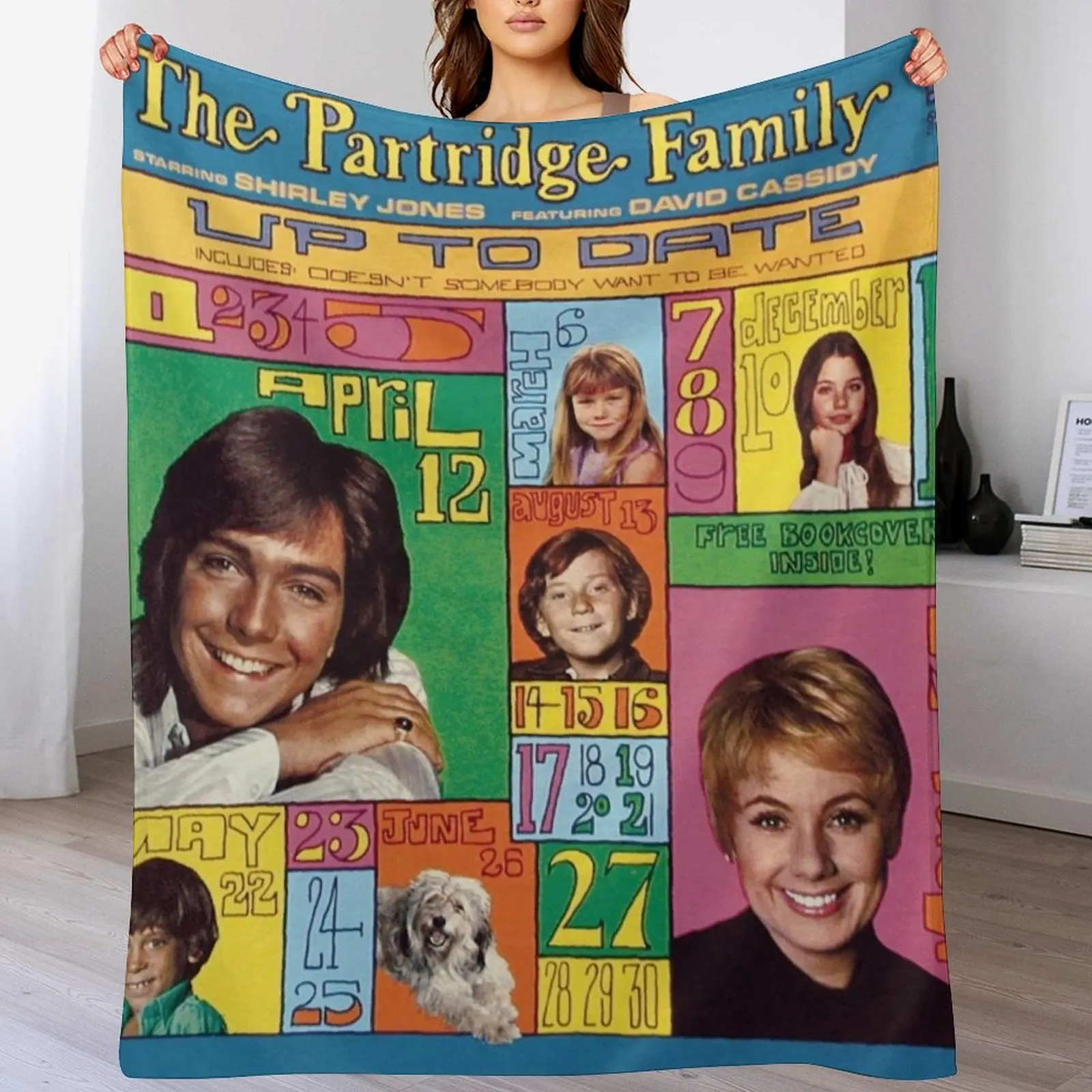 Partridge Family - Up to Date Throw Blanket Picnic Cute Blankets