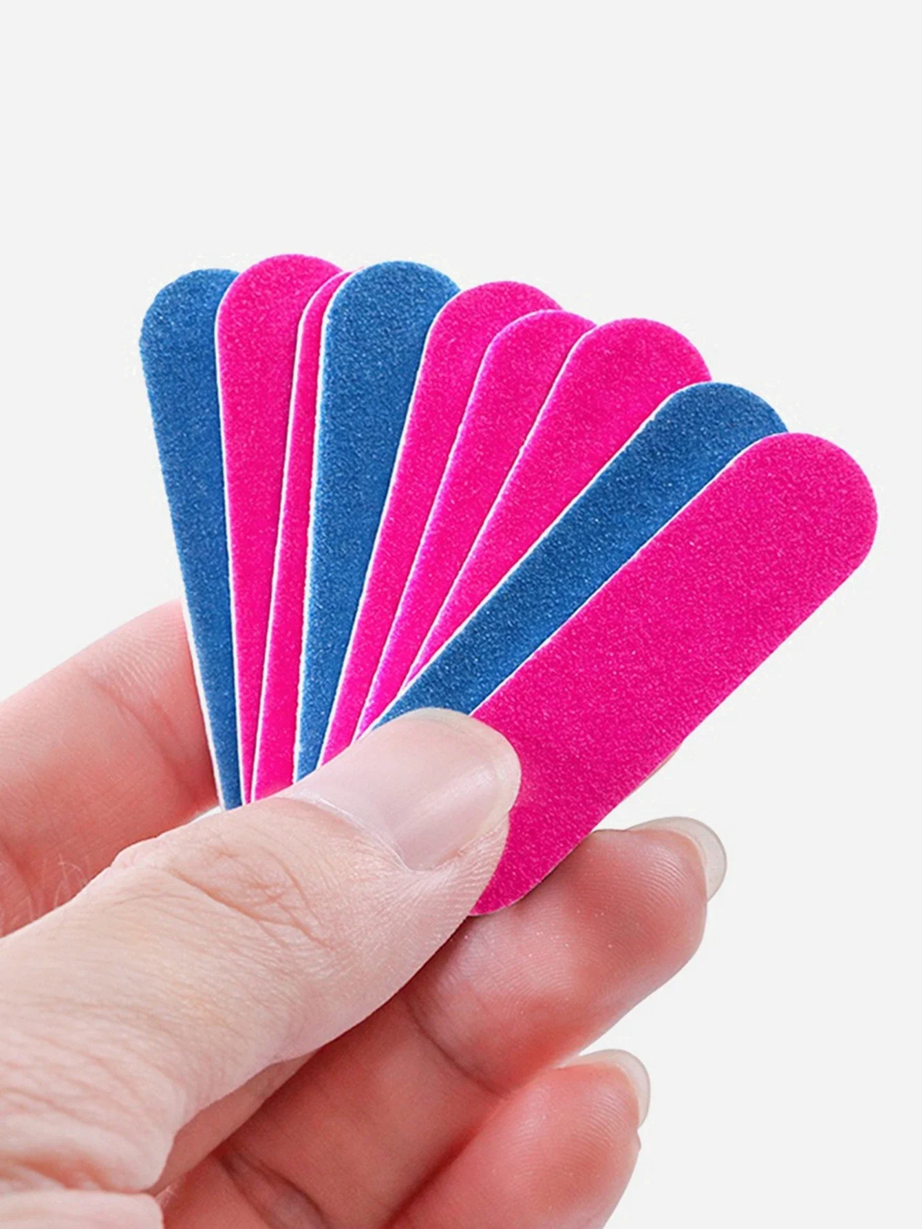 15 tot 200 stuks mini-nagelvijlen dubbelzijdig blauw en roos nagelvijlen voor nail art manicure pedicure polijsten en vormgeven