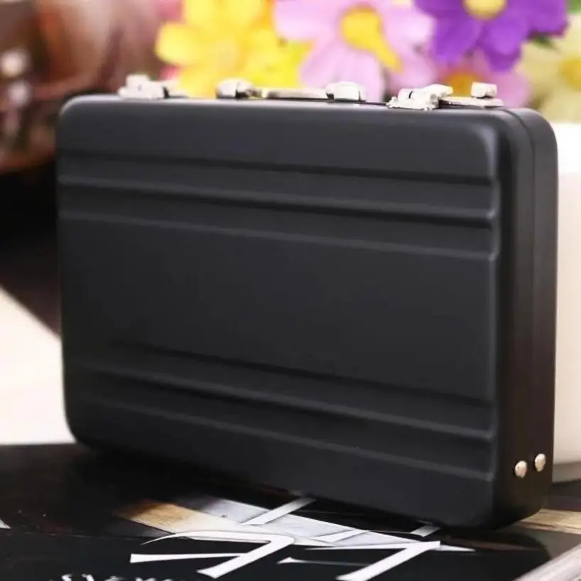 1 Pcs Bank Card Name Card Holder Case Box New Metal Mini Briefcase Suitcase Business