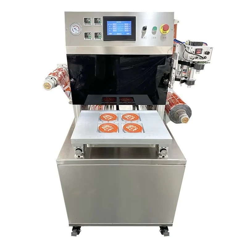 Hot Sale Modified Atmosphere Tray Sealing Machine Vacuum Gas Filling MAP Packer for Ready Meal Cooked Meat Food