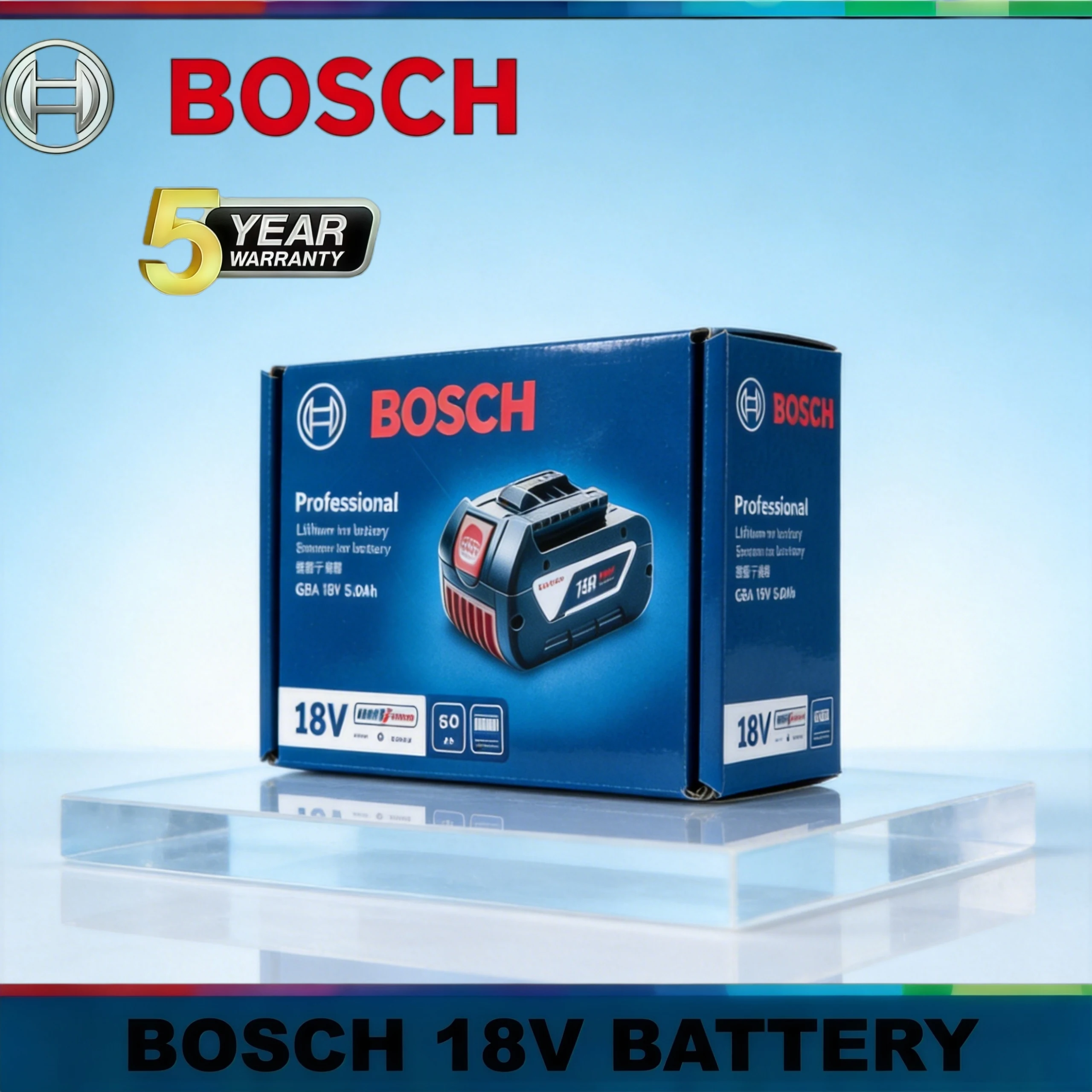 New BOSCH Original-Bosch18V 6.0Ah Professional Lithium Battery BAT618G BAT609 BAT618 BAT609G Electric Tool Battery Rechargeable