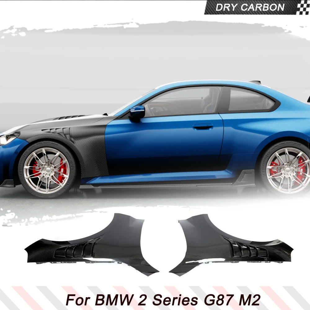 Dry Carbon Fiber Car Front Side Fender Vents Trim Cover For BMW 2 Series G87 M2 Car Exterior Front Side Fender Body Kits