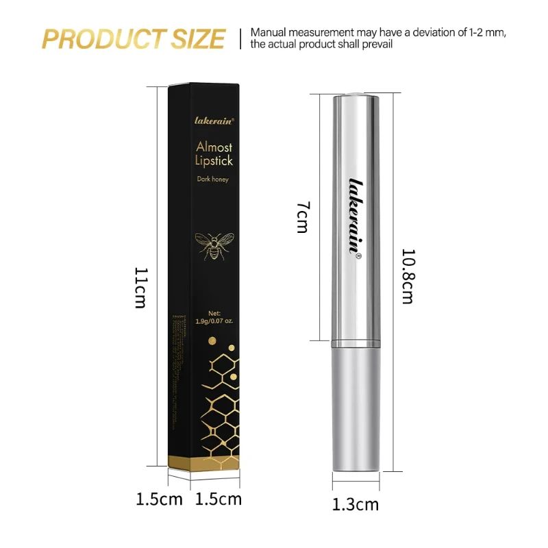 Lápiz labial de miel negro, maquillaje Natural hidratante de larga duración, brillo de labios, cosméticos, bálsamo labial exfoliante sin secado