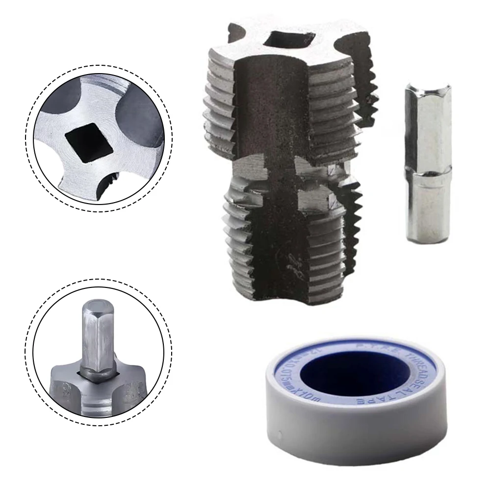Adaptable Water Pipe Thread Opener Tool Suitable for Both 4 Points and 6 Points For Pvc Pipes Optimized for Electric Drill Use