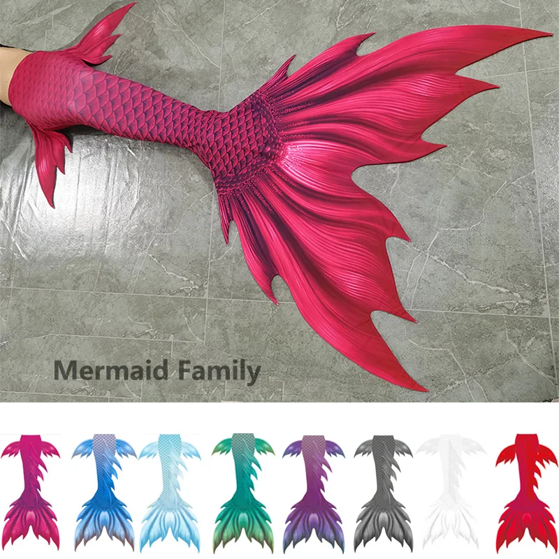 

New Swimming Mermaid Tails With Big Flipper Professional Diving Show Performance Clothing Fish Tail Swimsuit Cosplay CostumesFin