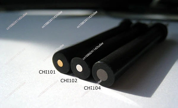 CHI105 gold disk microelectrode CHI115 platinum wire counter electrode calomel electrode