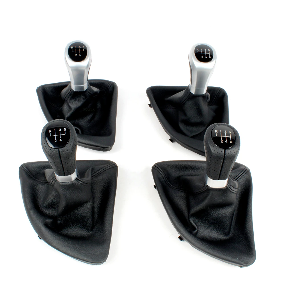 5/6 Speed Car Stick Gear Shift Knob For BMW 1Series E81 E82 E87 E88 Manual Shift PU Leather Boot Only For LHD Car Accessories