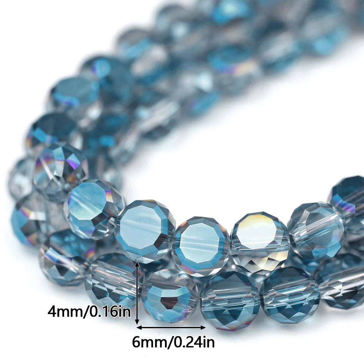 6mm 100–300pcs Clear Crystal Glass Natural Color Round Semi Transparent Purple Handmade DIY Jewelry Making Beads and Accessories