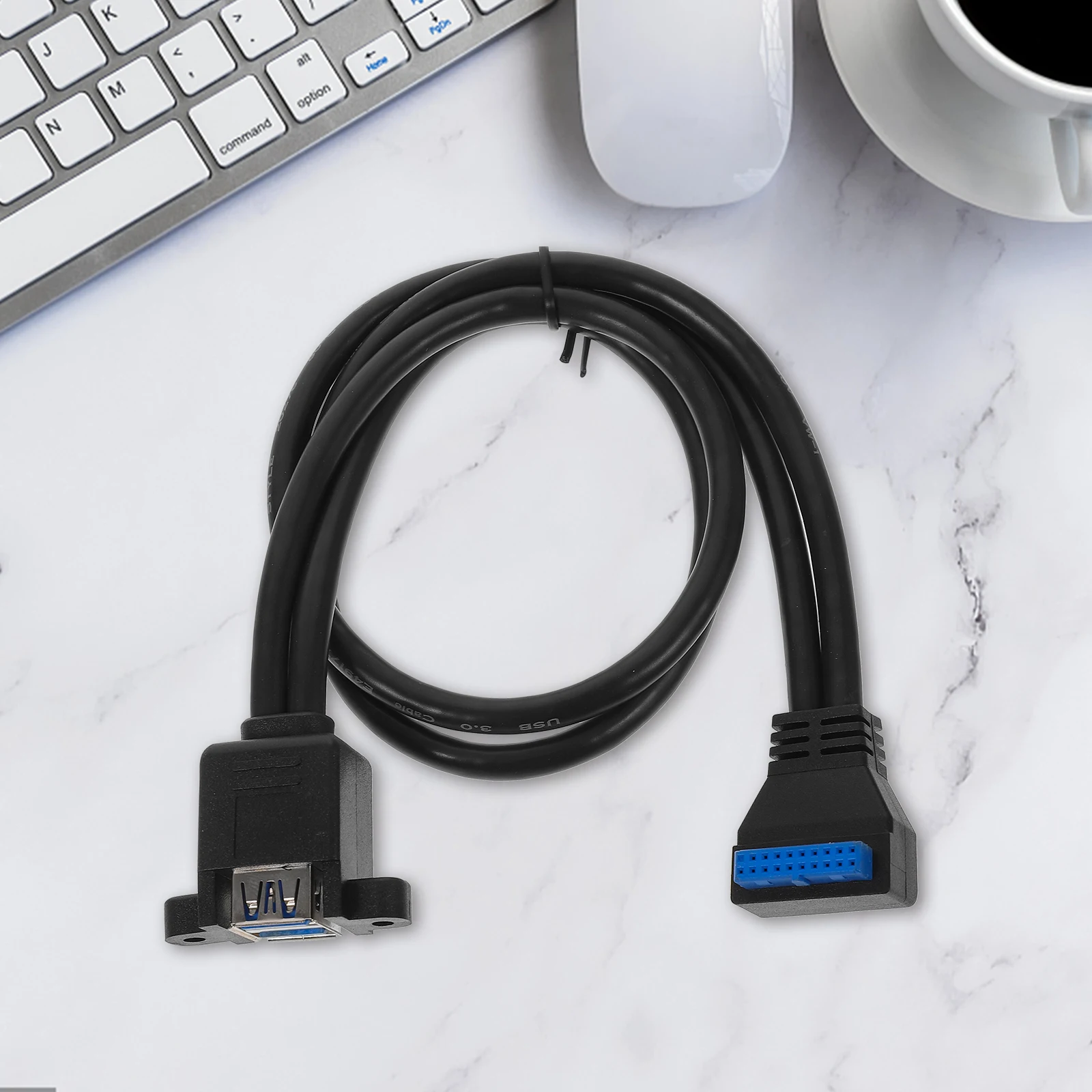

USB Adapter Cable Extender Extension Ear Motherboard Panel Header Pvc Extensions Dual Ports