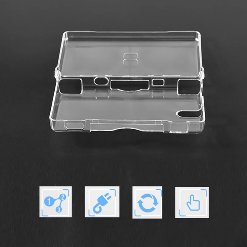 Hot 1 Pcs Transparent Plastic Game Case Cover Replacement Case Screen Lens For DS Lite