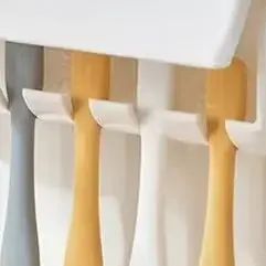 Six-hole Toothbrush Holder, Non-trace Strong Adhesive, Multi-head Toothbrush Holder Can Be Disassembled and Washed