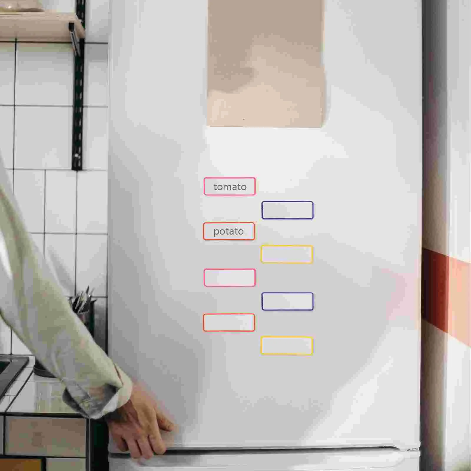นุ่มไวท์บอร์ดสติกเกอร์ข้อความแม่เหล็กลบแห้งแท็กแม่เหล็ก Memo Tags สําหรับเครื่องหมายตู้เย็นแถบแม่เหล็กตู้เย็น