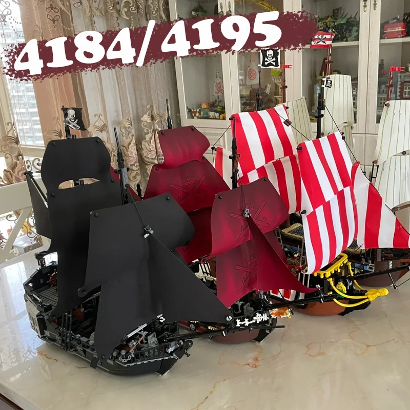

Pirates Of The Caribbeans Queen Anne Revenge Warship The Black Pearl 4195 4184 Ship Building Blocks Model Toys Bricks Kids Gifts