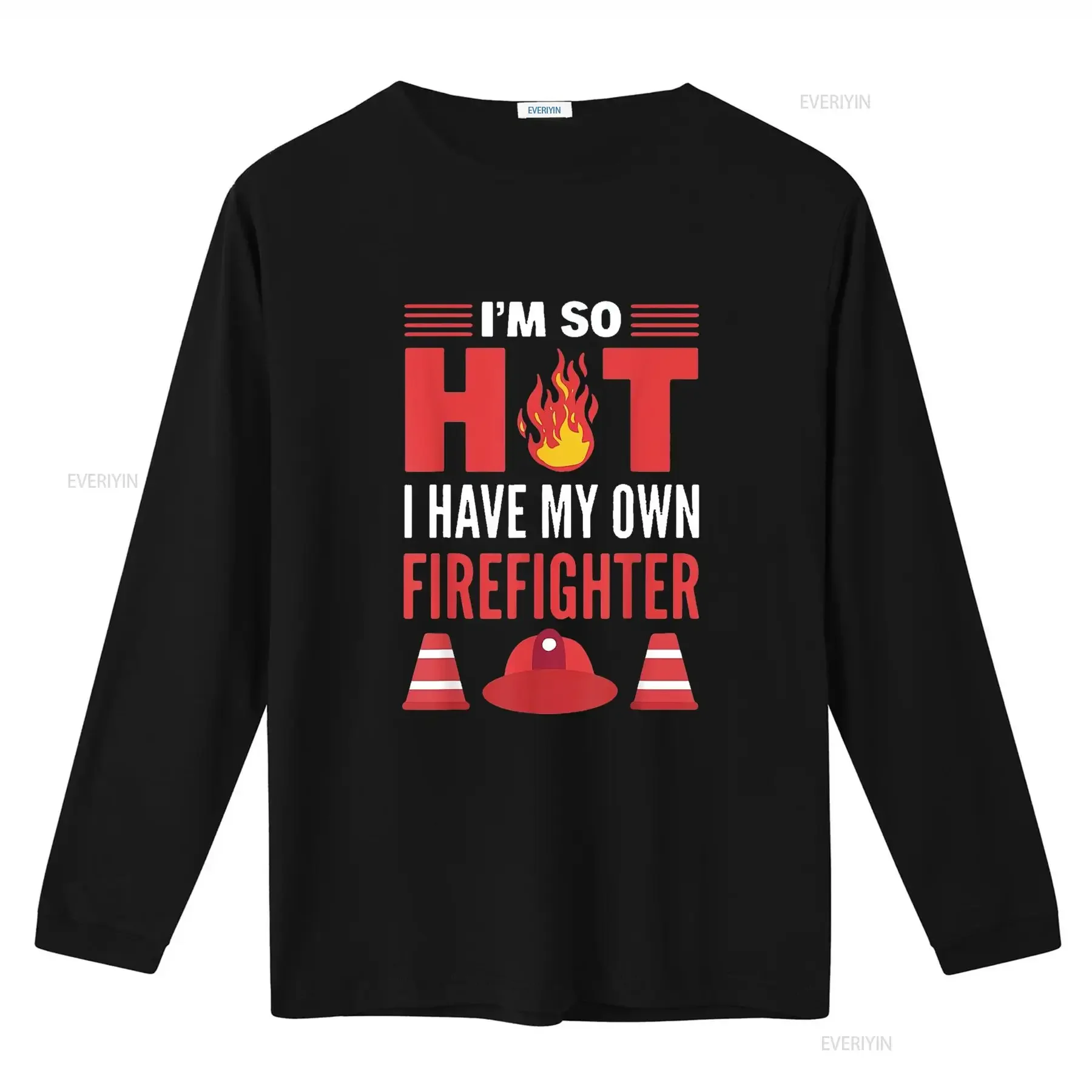 أنا ساخن جدًا، تي شيرت نسائي لرجل الإطفاء الخاص بي باللون الأسود العتيق مغسول قليلاً وناعم متعدد الاستخدامات #3