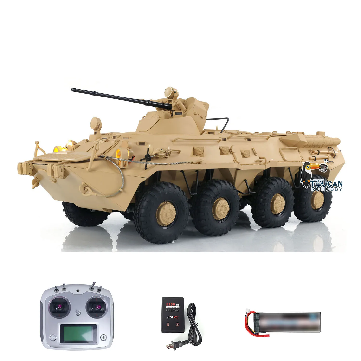 

Игрушки CROSSRC 1/12 BT8 8X8 RTR RC Бронированная транспортная машина Радио Военный автомобиль Световой звук 2-скоростная трансмиссия DIY Модель TOUCAN