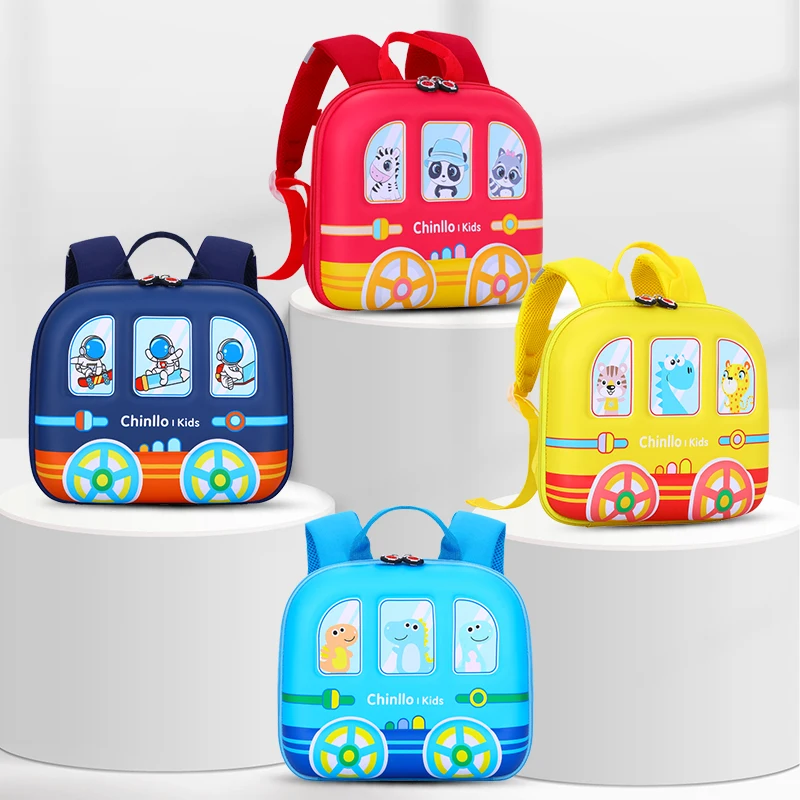 Chinllo Kids 3D Car EVA Baby Backpack Cute Kindergarten Boy Girls Schoolbag Preschool Infantil backpack 8038