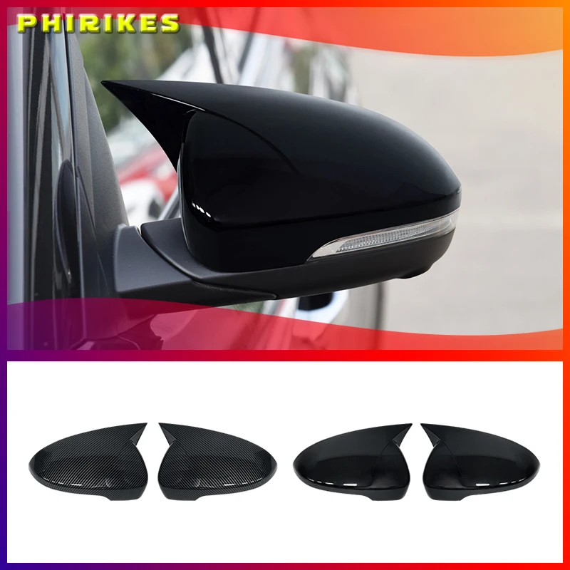 Seite Rückspiegel Abdeckkappen Für Hyundai Tucson 2015 2016 2017-2020 Schwarz Seite Tür Flügel Spiegel Abdeckung Auto zubehör