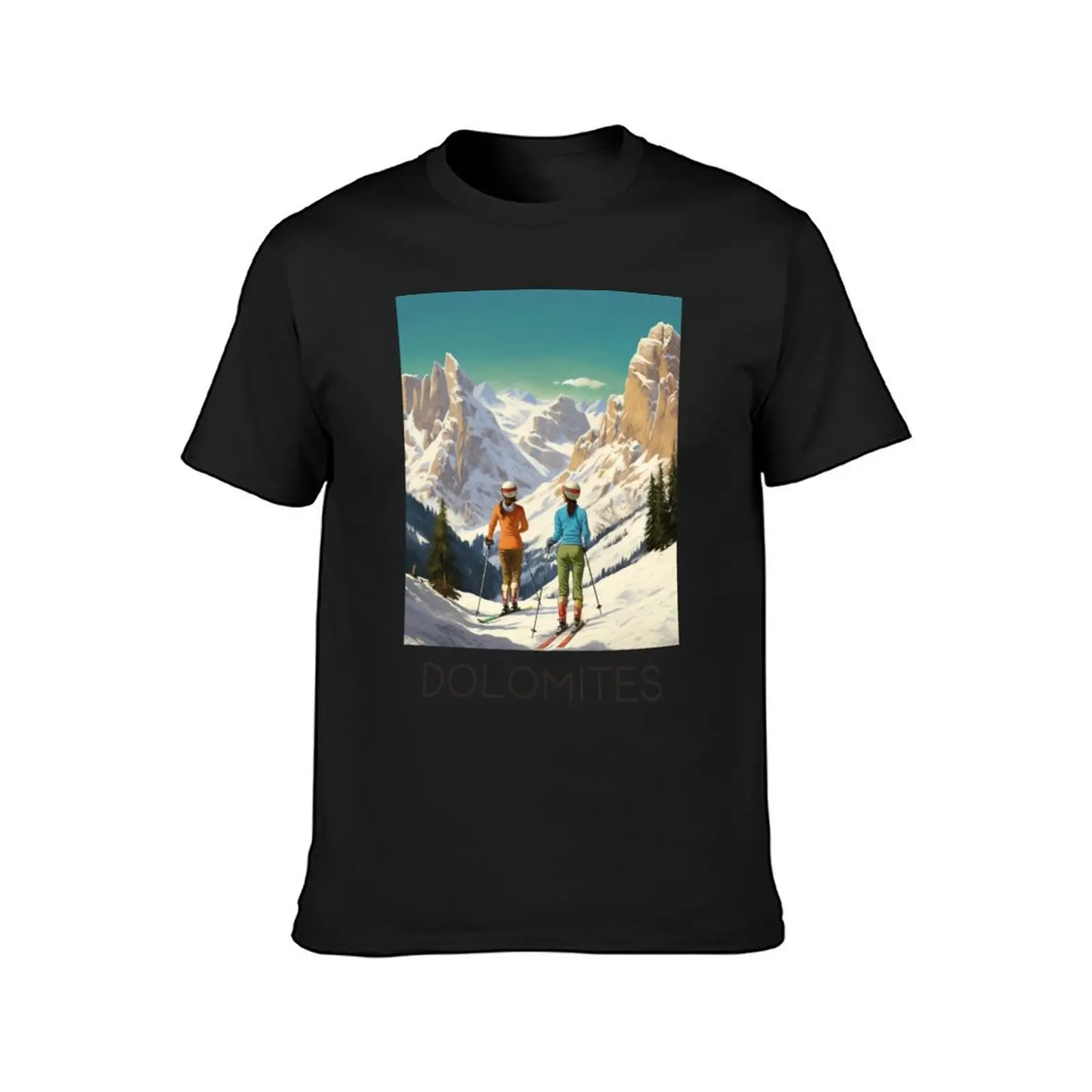 A Vintage Travel Illustration of Dolomites - Italy T-Shirt customs design your own shirts graphic tees mens t shirts