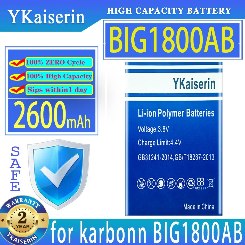 

YKaiserin 2600mAh Replacement Battery for karbonn BIG1800AB Mobile Phone