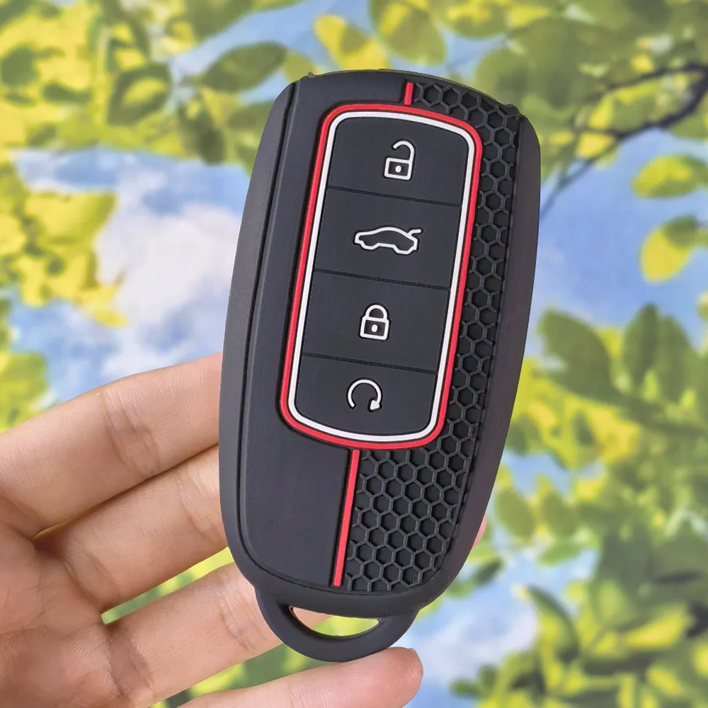 Precise‑Fit Silicone Fob Cover for Chery Omoda 5 C5 Tiggo 7 8 Pro Max Plus Arrizo 5 Plus Jaecoo J7 4‑Button Car Key Shell