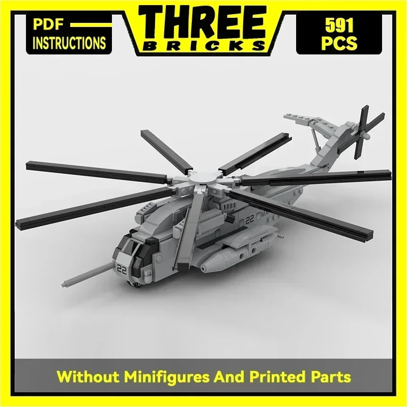 

Moc Building Bricks Military Model 1:72 Scale CH-53E Helicopter Technology Modular Blocks Gifts Christmas Toys DIY Sets Assembly