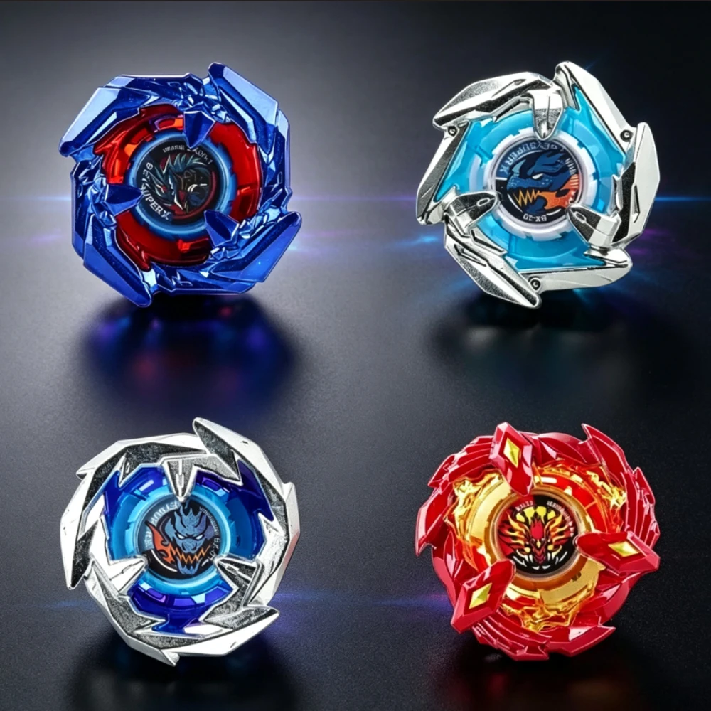 //Takara Tomy Blade X BX-49 BX45 BX46 Blue Flame Dragon Metal Spinning Top Battle Gyro Toy No Launcher for Boys Kids Combat Gift