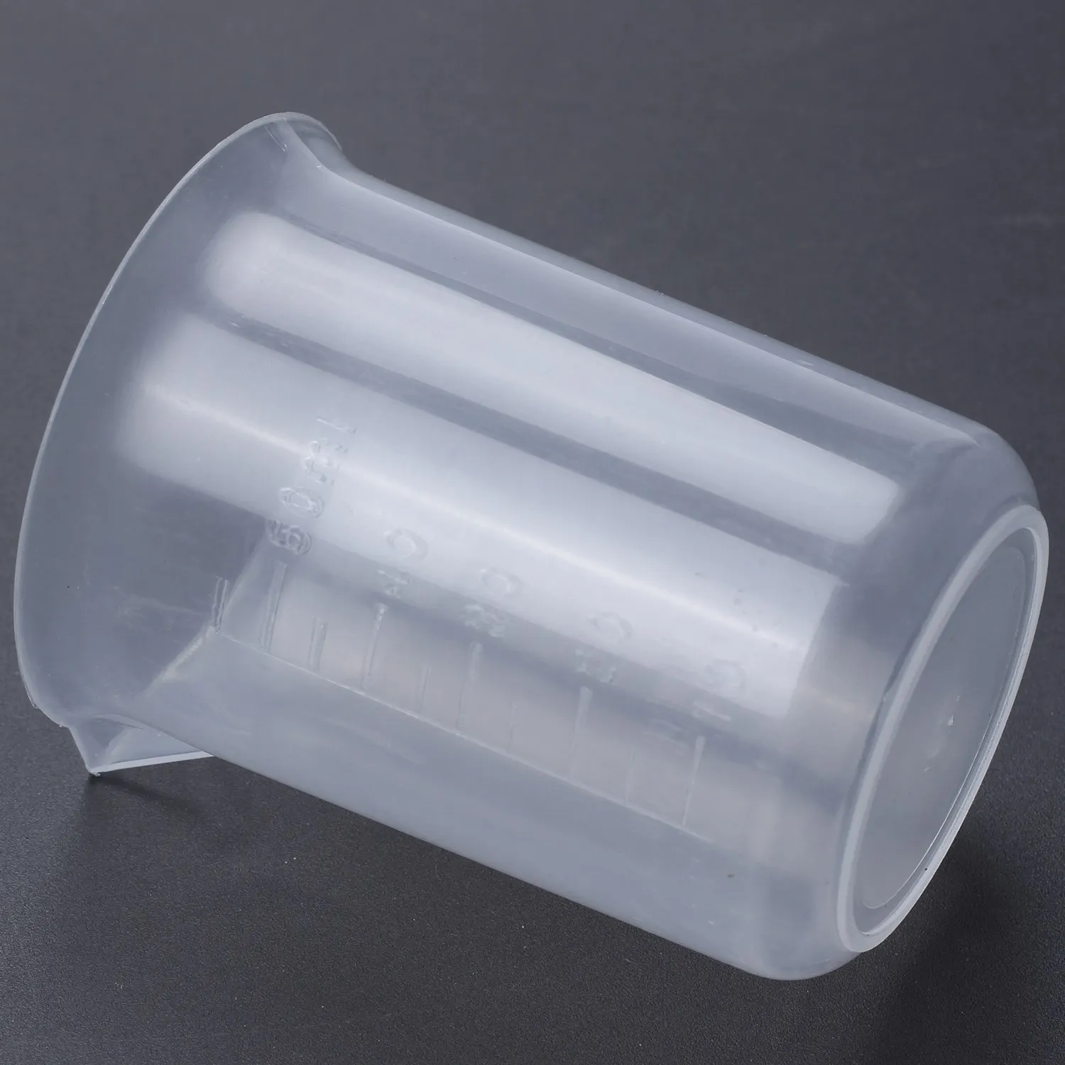 50mL Graduated Beaker Clear Plastic Measuring Cup for Lab 2 Pcs