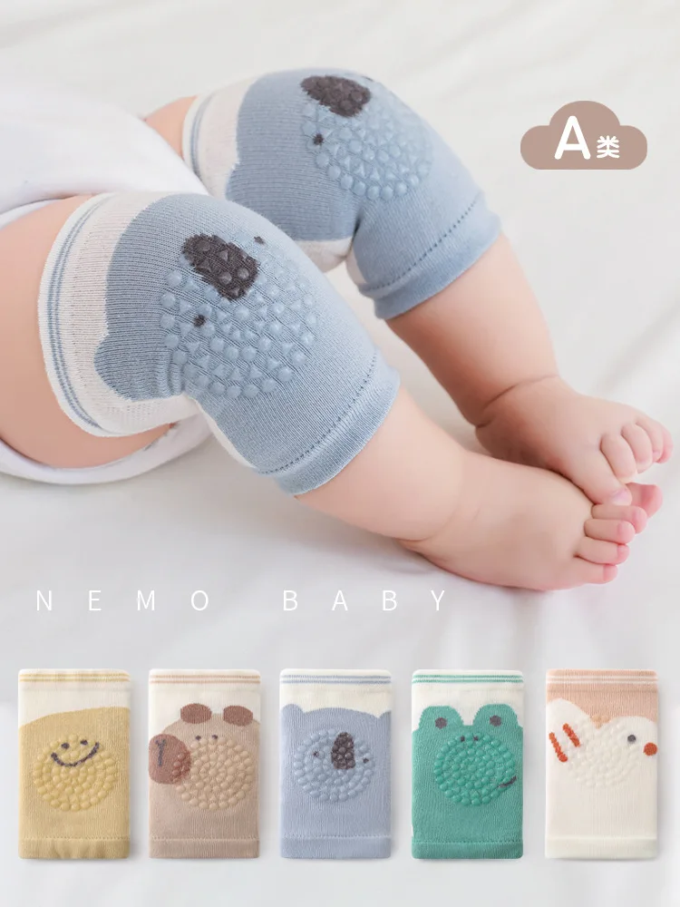 

Baby Knee Pads Socks Set for Girls Boys Summer Solid Color Anti Slip Socks Kid Crawling Safety Floor Sock Leg Knee Protector
