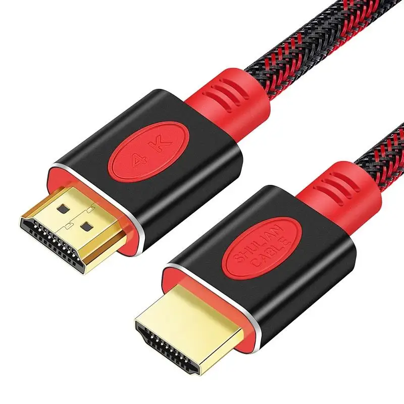 

4K HDMI cable | High speed HDMI cable, braided nylon and gold connectors, 4K @ 60Hz, 1080P, suitable for laptops, monitors, PS5