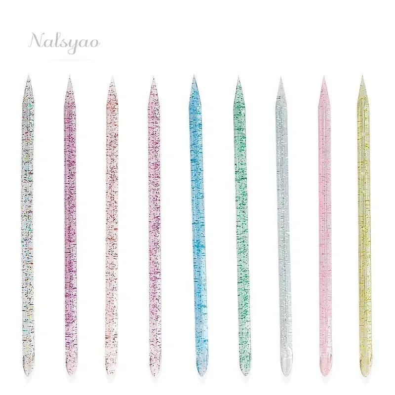 50 Pcs Crystal Cuticle Pusher Dead Skin Remover Nail Cleaning Rod Tools Manicure Pedicure Nail Art Accessories Consumables