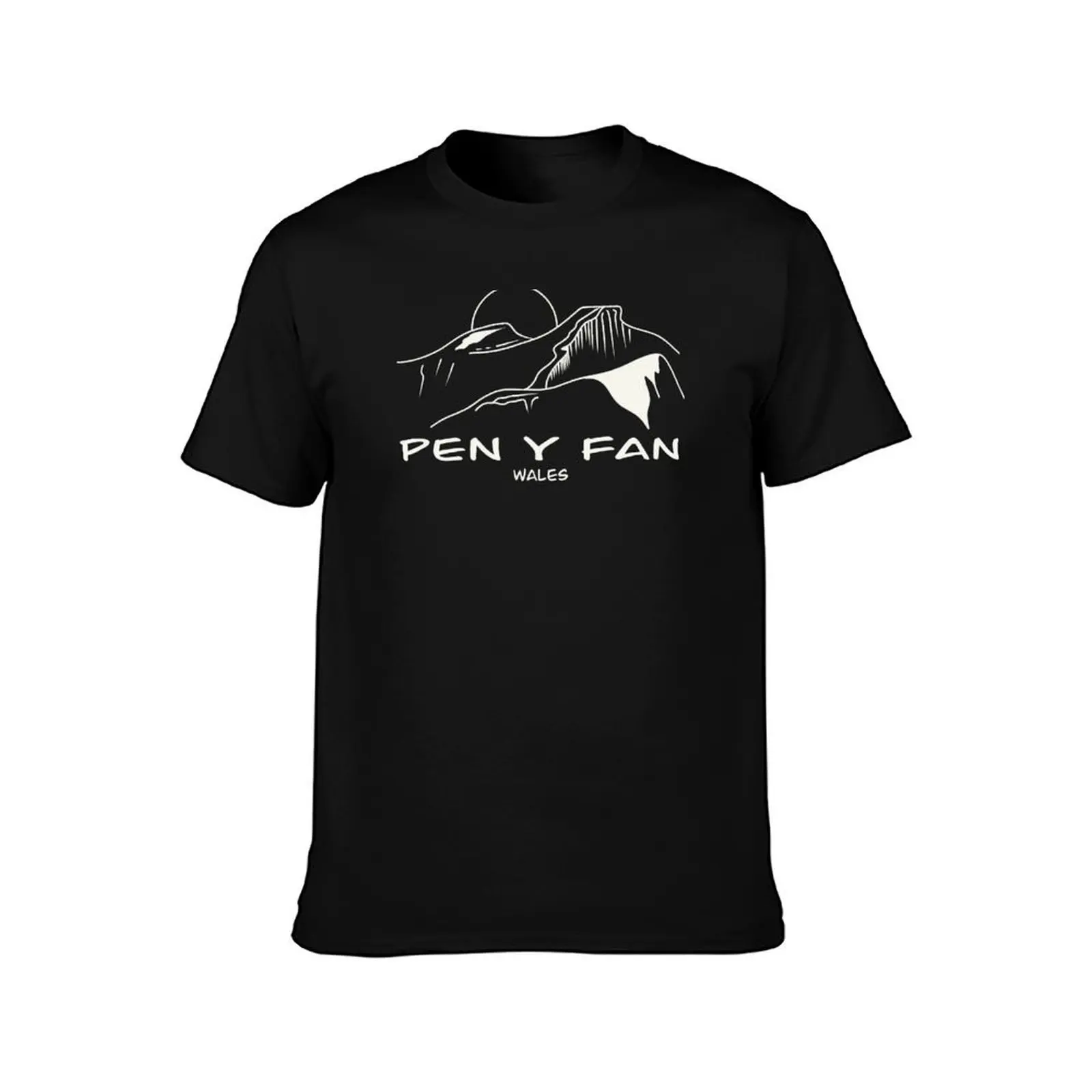 Pen Y Fan national park Brecon Beacons hiking T-Shirt Soft Touch Basic Cotton T-Shirt