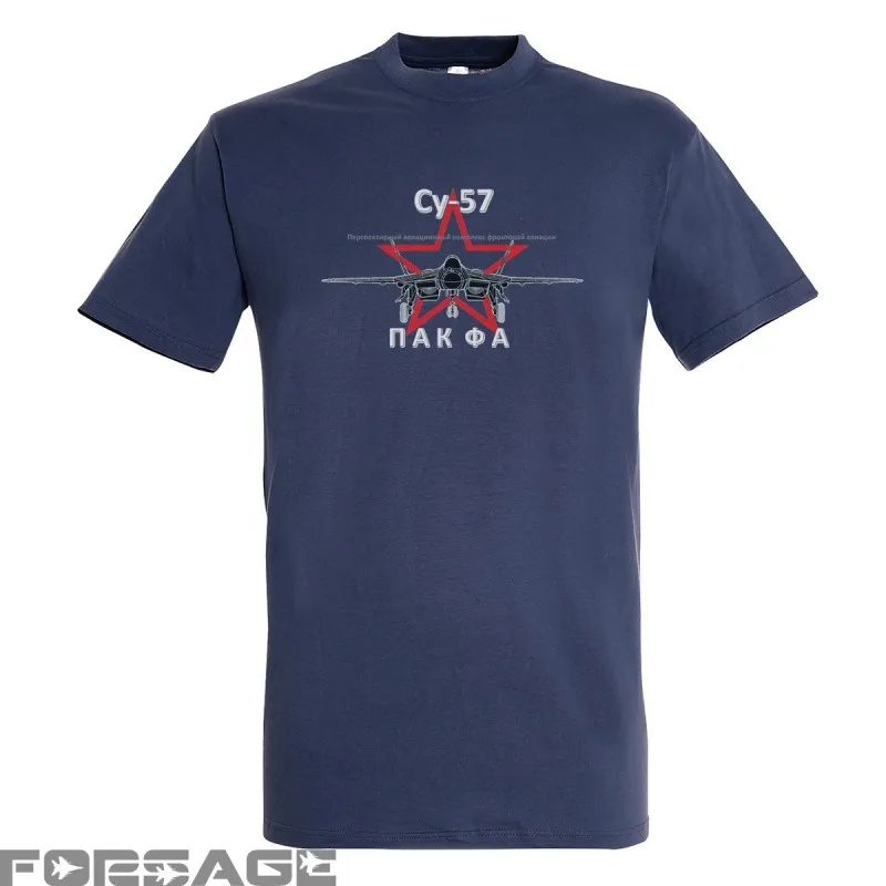 SU-57 PAK-FA Stealth Fighter T-Shirt. Summer Cotton Short Sleeve O-Neck Mens T Shirt New S-3XL