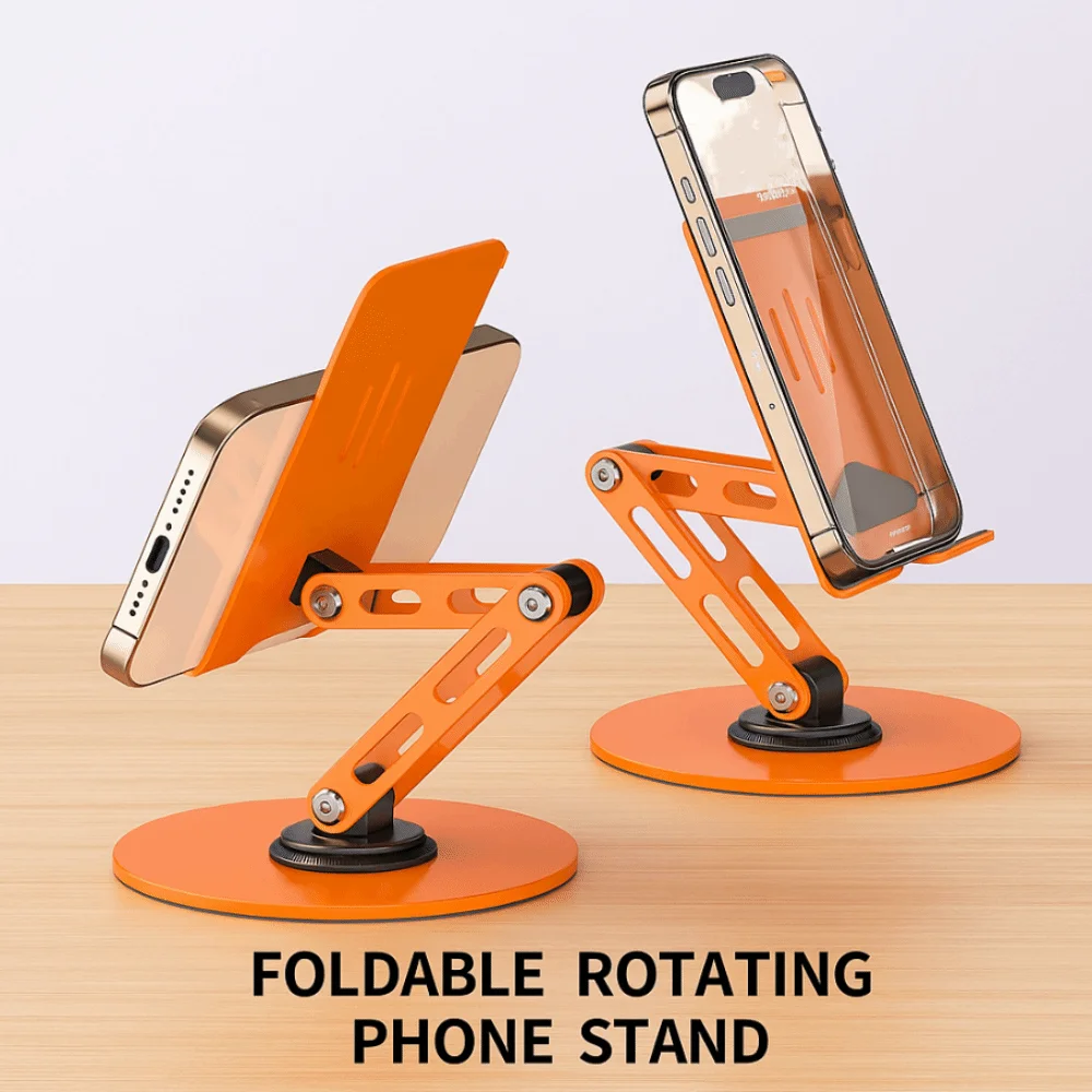

360 ° Rotating Adjustable Phone Holder Folding Adjustable Mobile Phone Holder Stand Portable Metal Table Cell Phone Stand